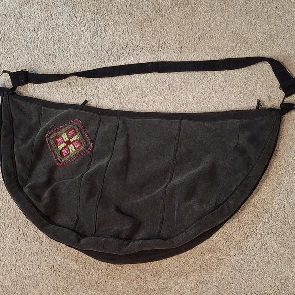 Free People Urban Outfitters Embroidered Black and Multicolor Women's Bag Boho - Picture 8 of 10